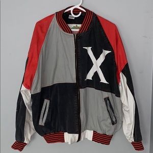 Vintage Color Blocked Bomber